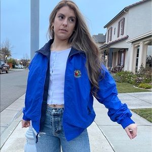 Vintage blue windbreaker/jacket medium